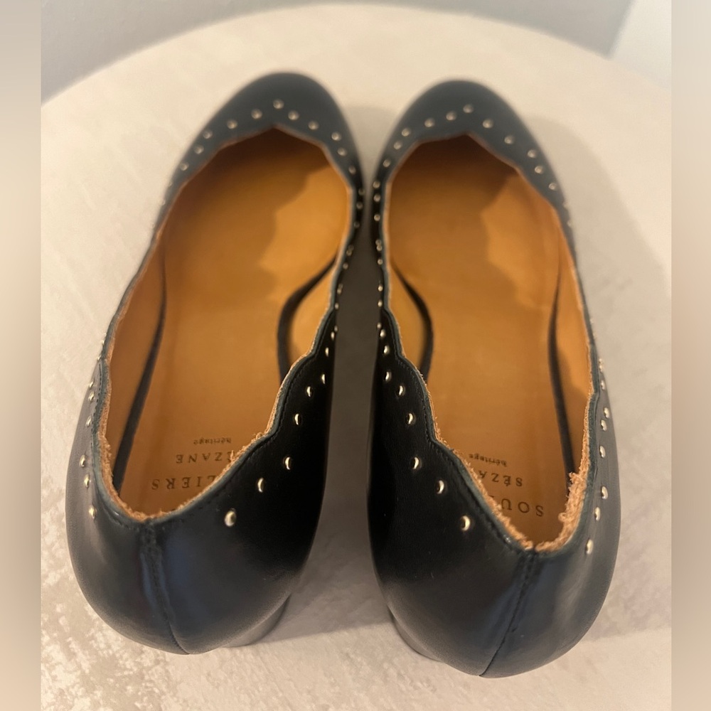 Sezane Low Palermo Women's Shoes Heels- US 7/EU 38/UK 5, Black Leather - NWOT - Picture 5 of 7